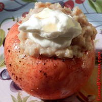 Microwave Baked Apple Oatmeal